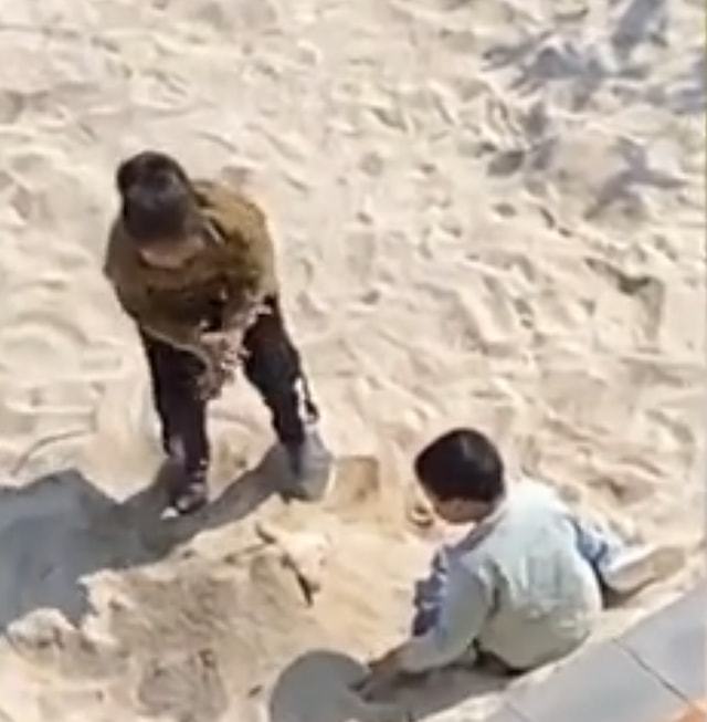 贵州孩子趁爸妈不在把狗埋在沙坑，爸爸崩溃，再晚一步碑都立好了
