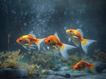 水族馆金鱼鱼群摄影图片