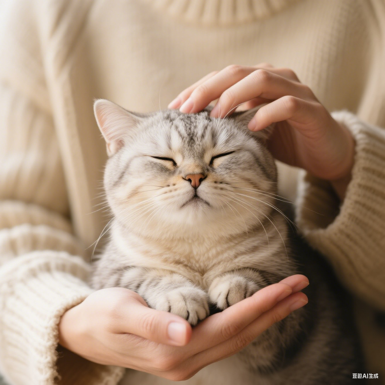 苏格兰折耳猫​展现它们温顺可爱的圆萌特质和独特的