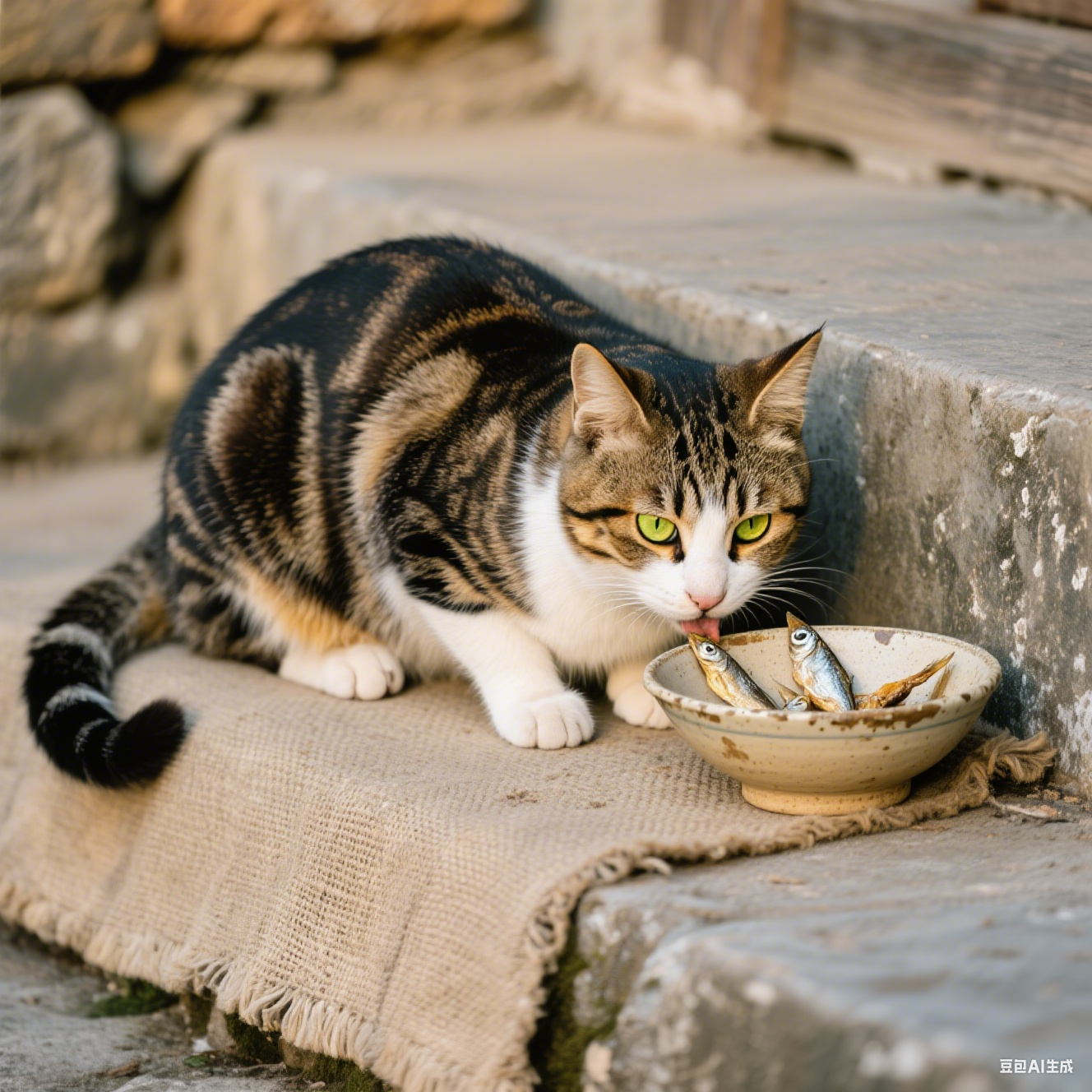 狸花猫的图片，采用写实宠物摄影风格